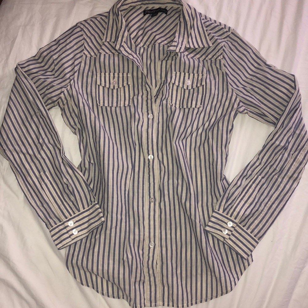 Elizabeth & James Striped Button Down Shirt
